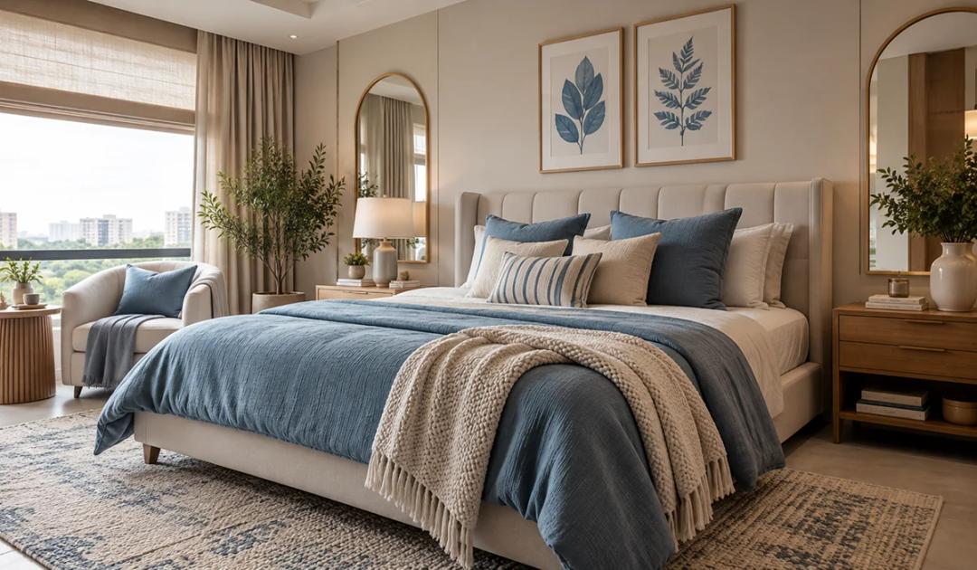 Dusty Blue & Beige