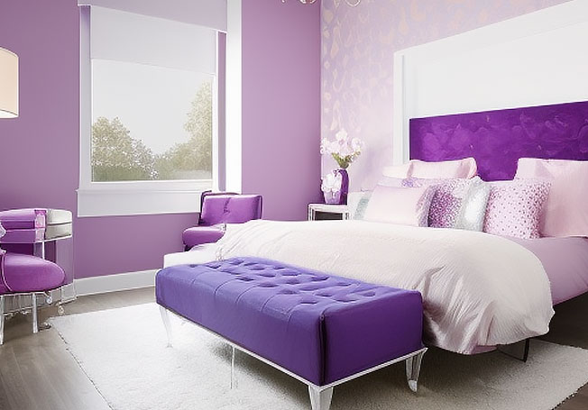 Lavender color interior