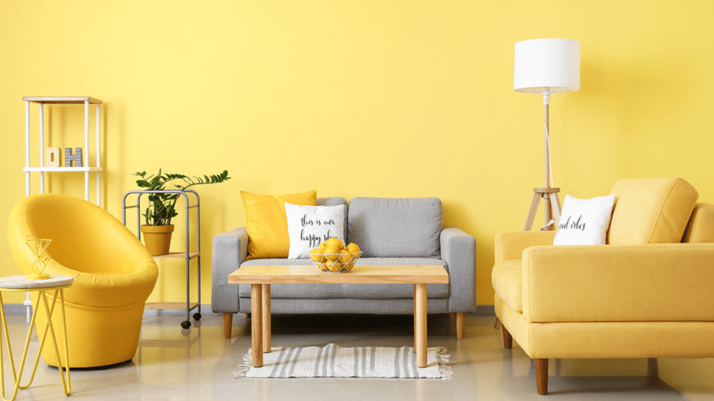 Sunflower Yellow living room