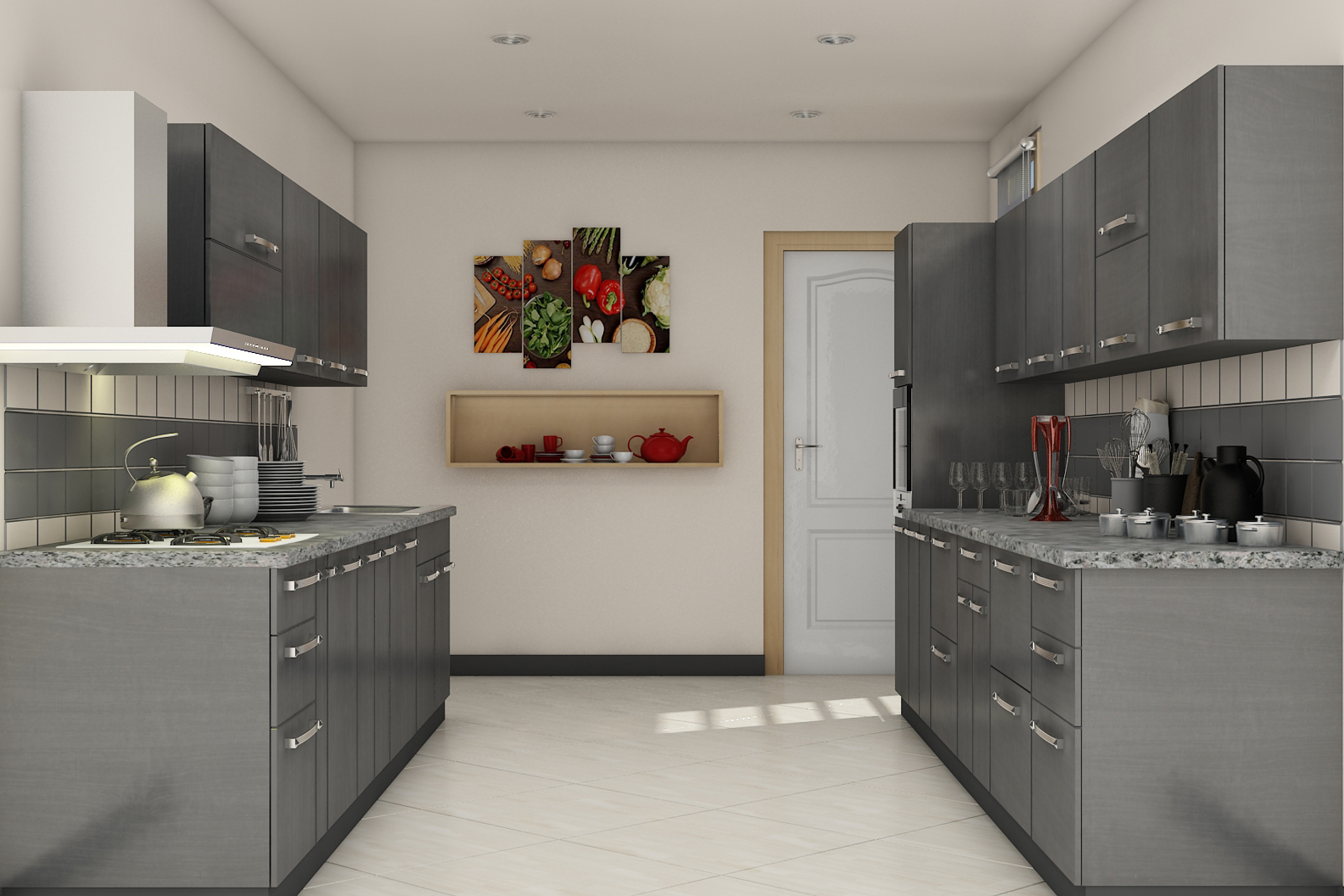 Parallel Shaped Types of Modular Kitchen